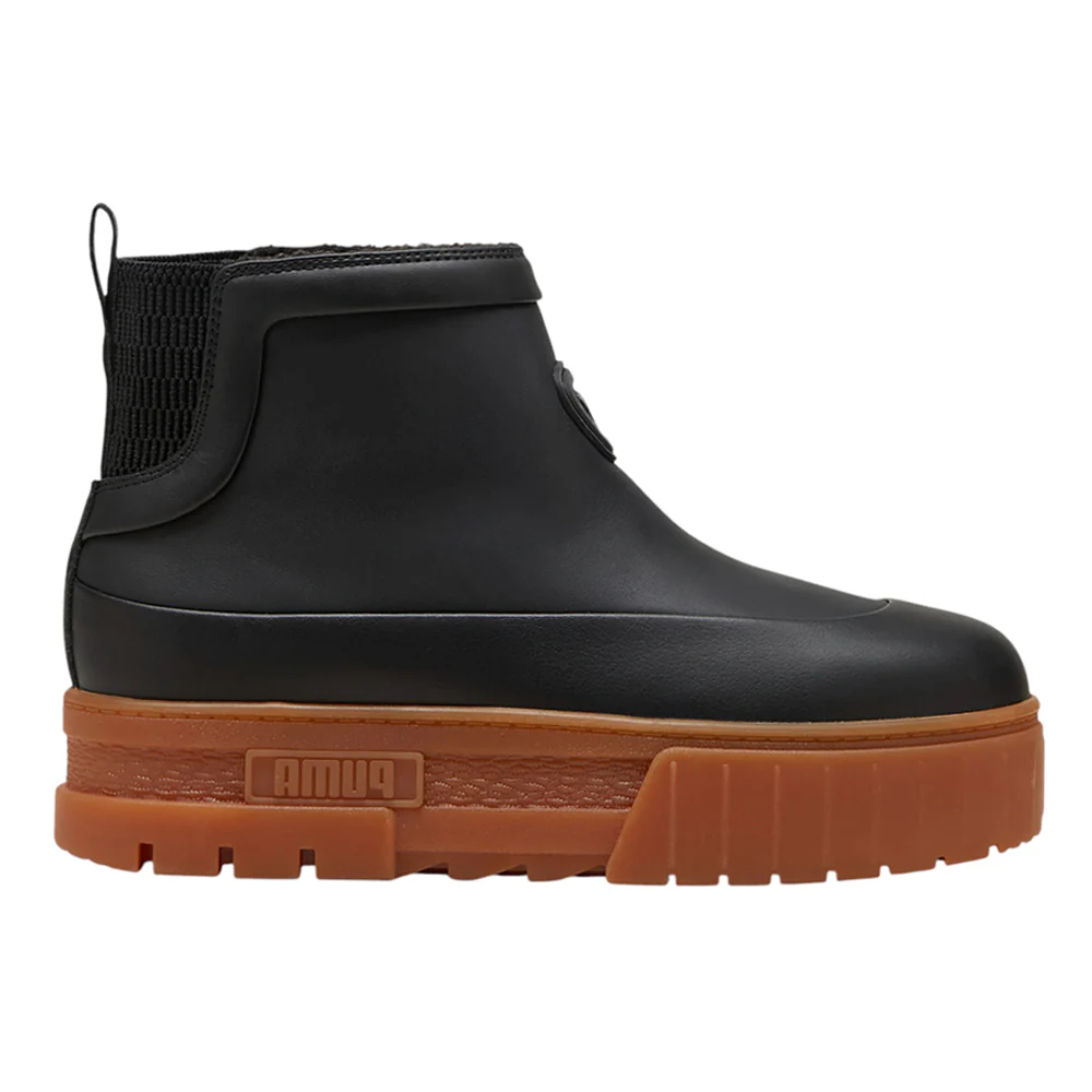 Mayze Wellis Logo Round Toe Platform Booties
