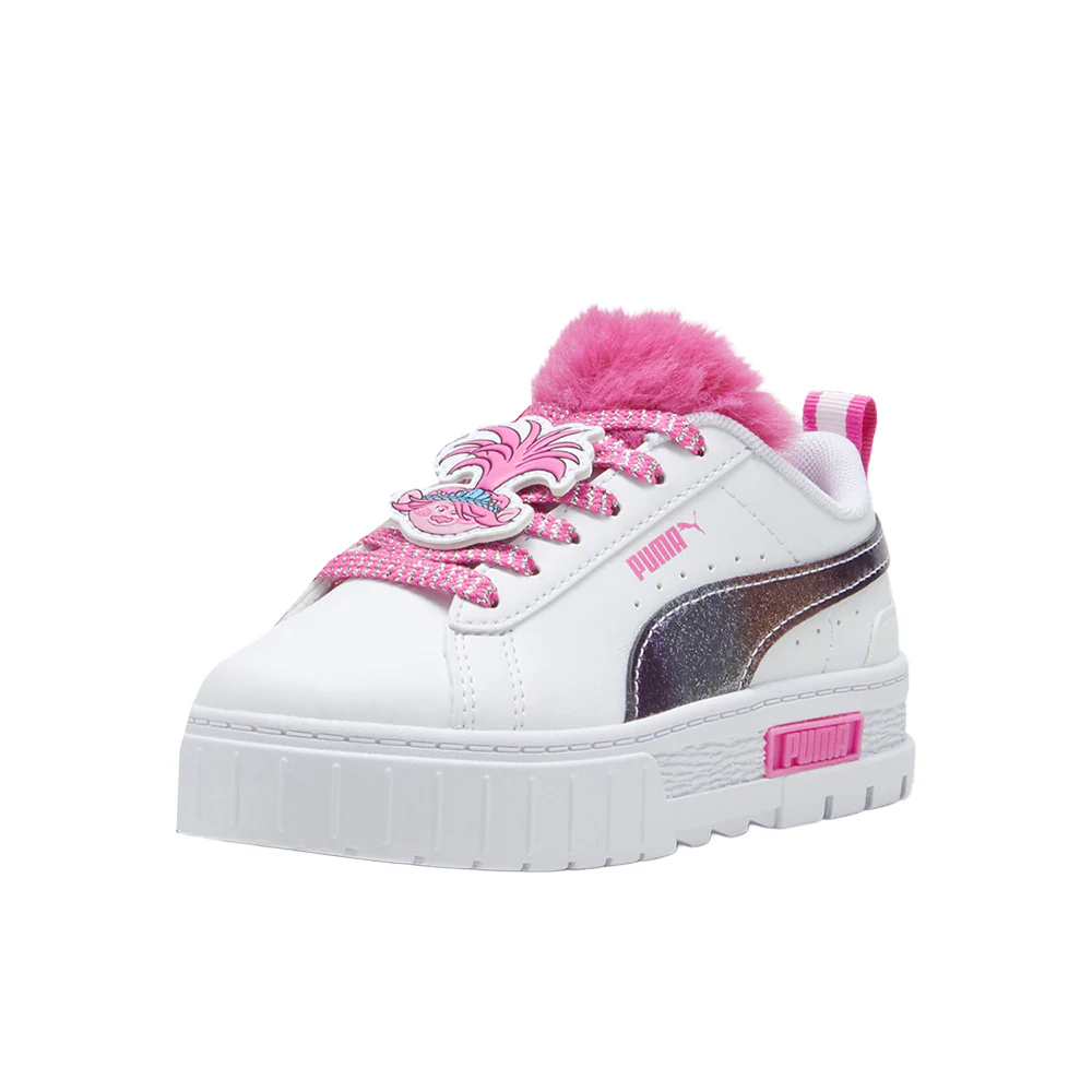 PUMA X TROLLS Mayze Glitter Platform Sneakers (Little Kid) - Image 2
