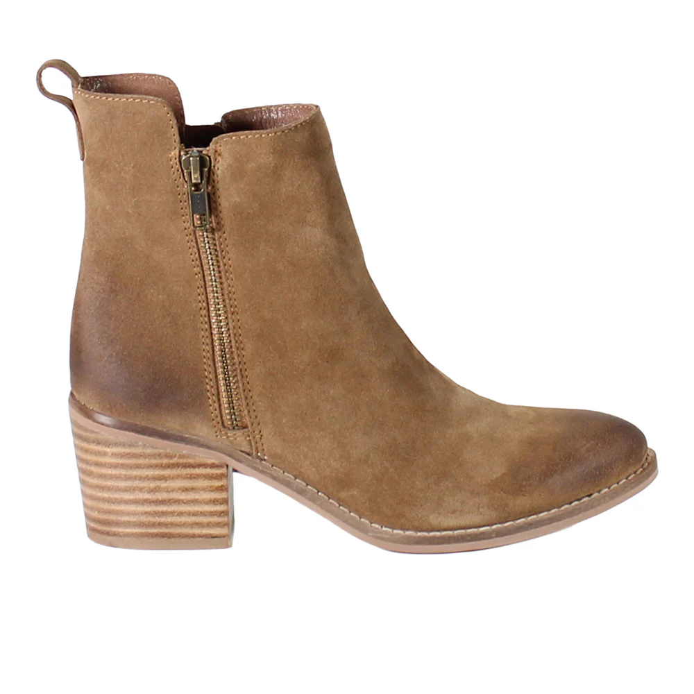 Maze Walk Round Toe Zippered Boots