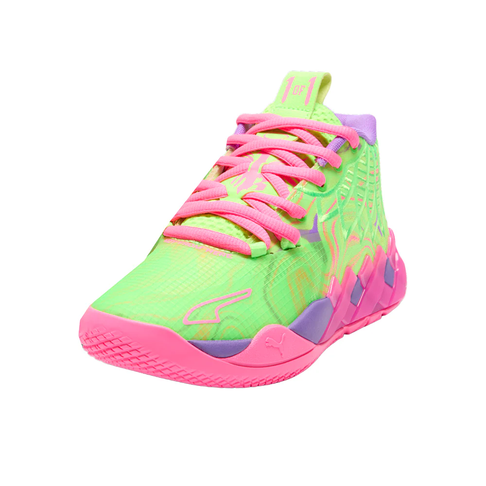 PUMA X LAMELO BALL MB.01 Inverse Toxic Basketball Shoes (Big Kid) - Image 2