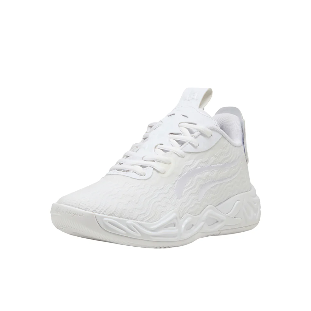 PUMA X LAMELO BALL MB.04 Lo Ice White Basketball Shoes (Big Kid) - Image 2