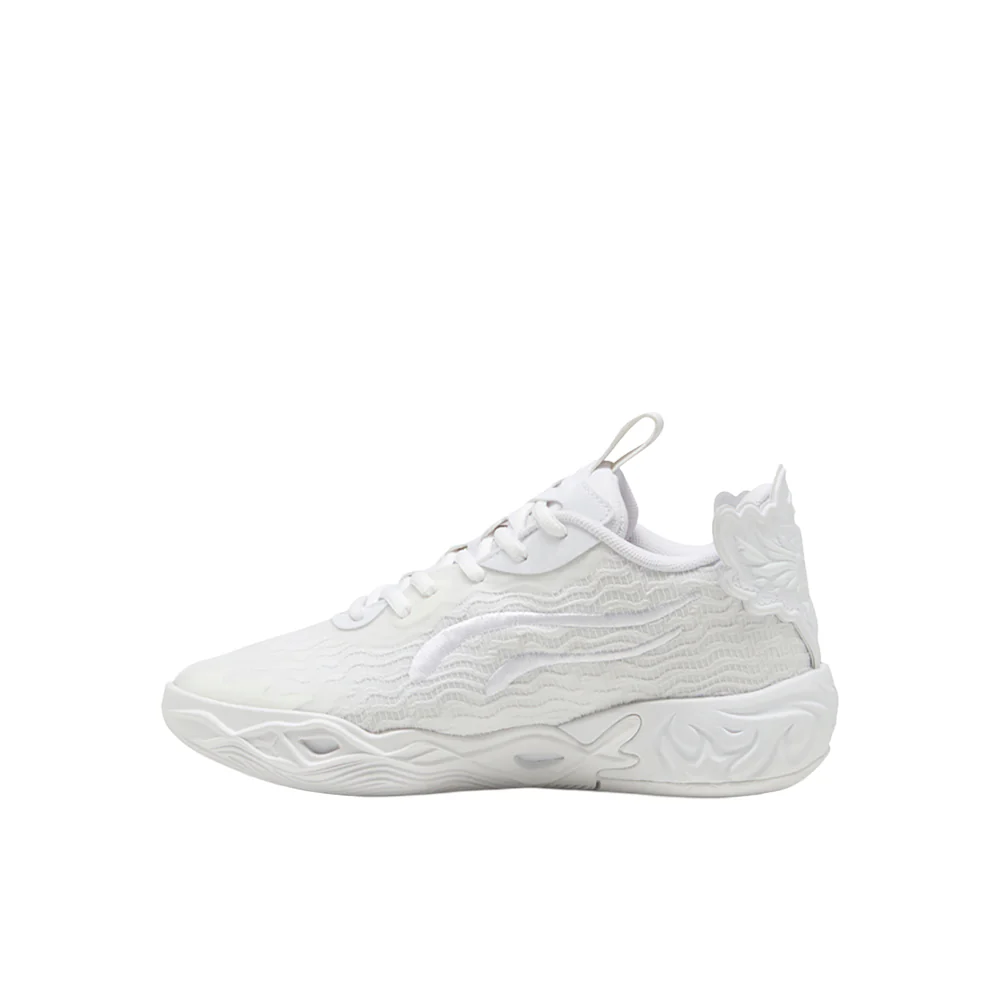 PUMA X LAMELO BALL MB.04 Lo Ice White Basketball Shoes (Big Kid) - Image 3
