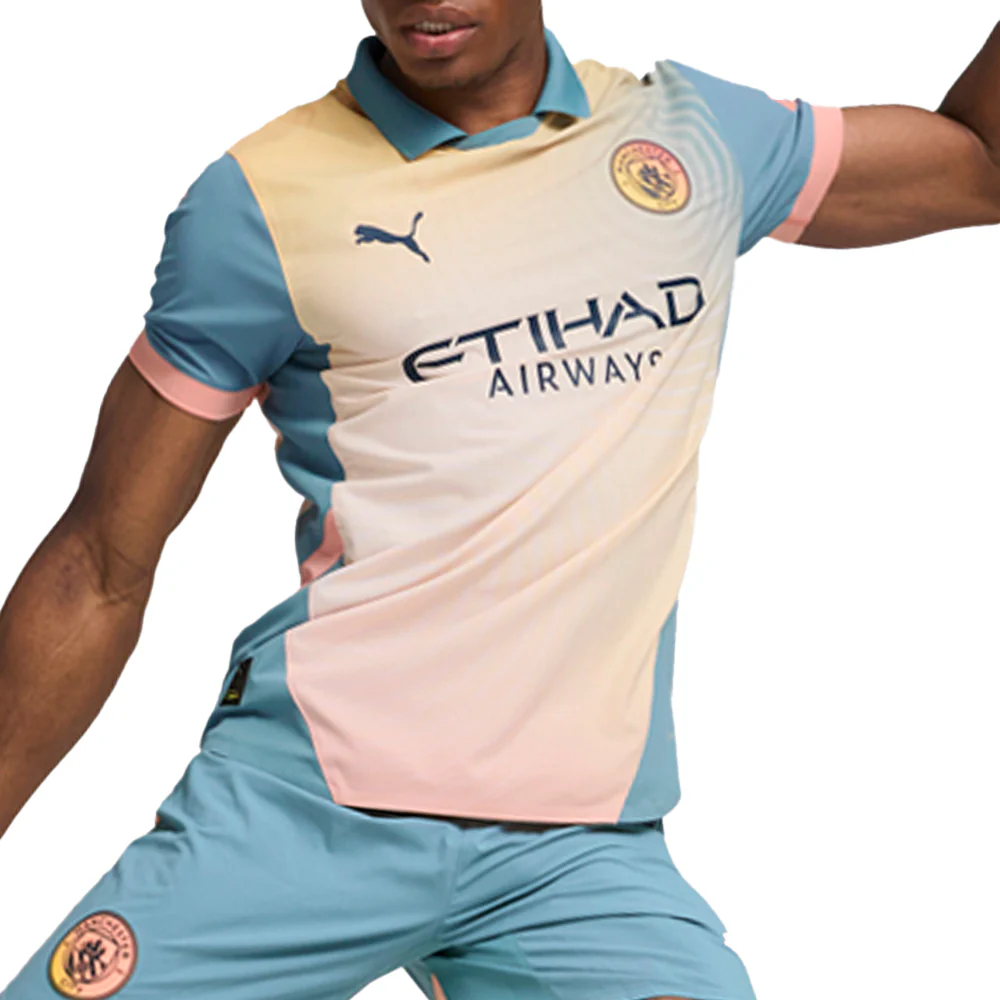 Manchester City F.C. Fourth Collared Short Sleeve Soccer Jersey - Image 3