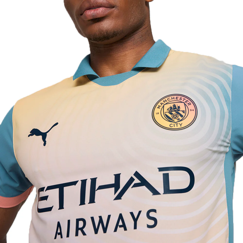 Manchester City F.C. Fourth Collared Short Sleeve Soccer Jersey - Image 5