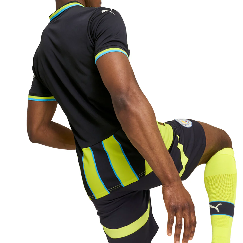 Manchester City F.C. Away Collared Short Sleeve Replica Jersey - Image 2
