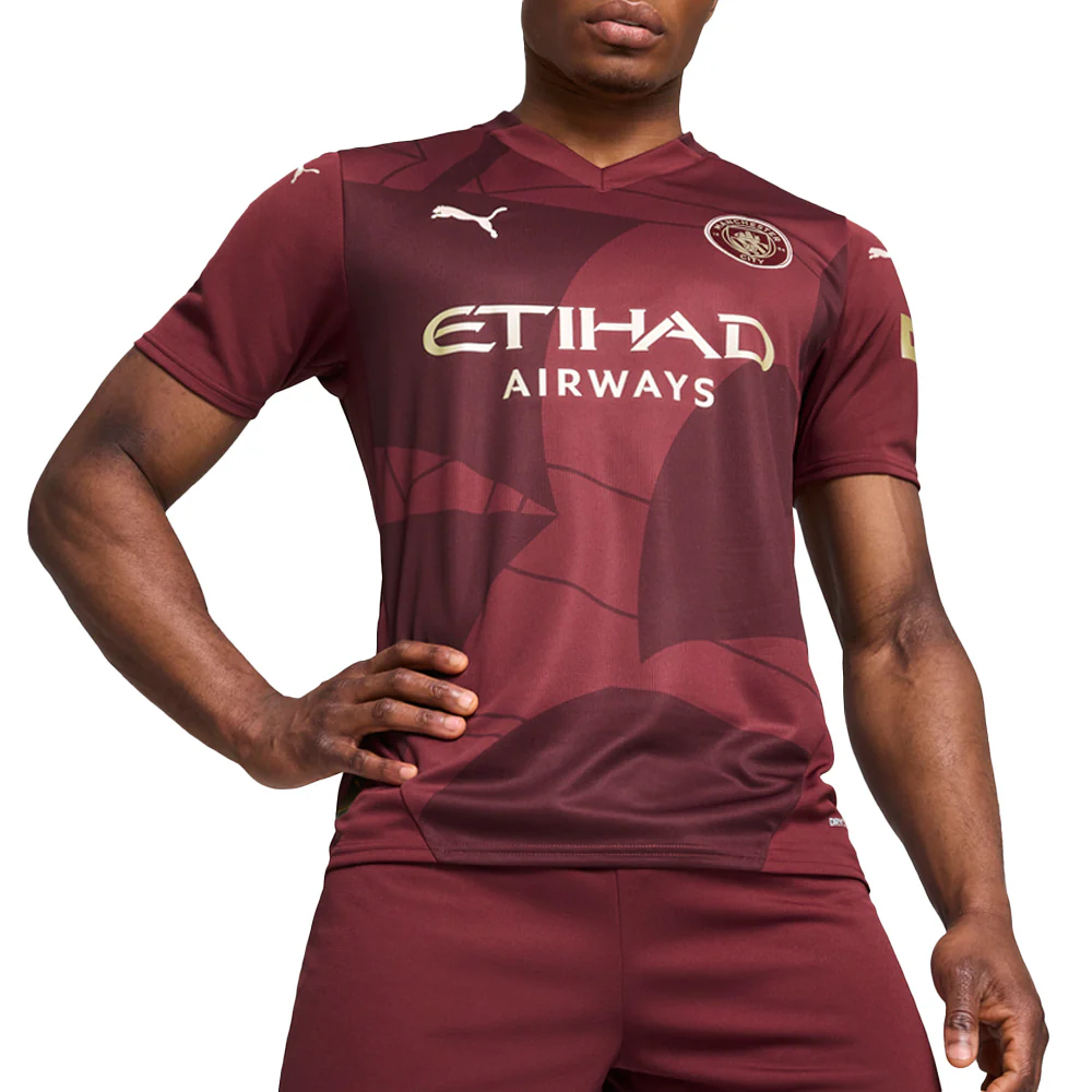 Manchester City F.C. Third V-Neck Short Sleeve Soccer Jersey - Image 3