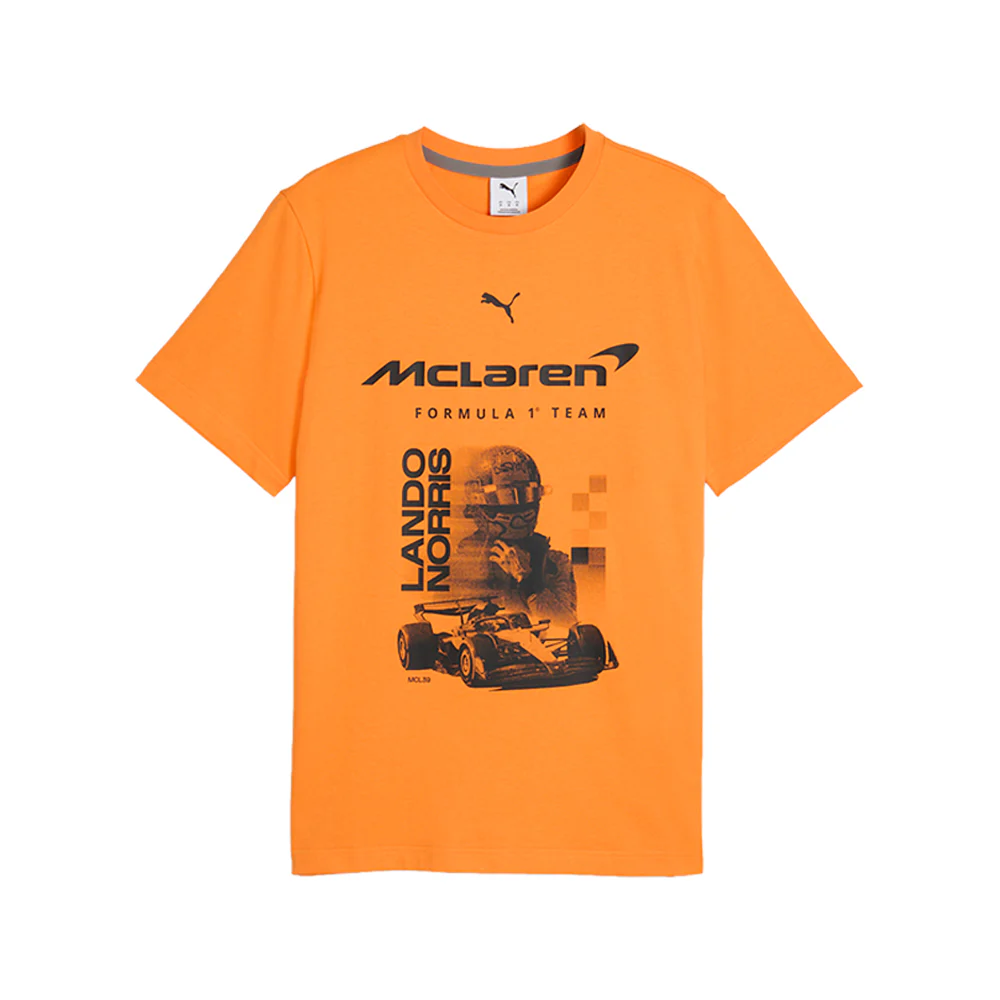 Mclaren Racing Driver Norris Graphic Crew Neck Short Sleeve T-Shirt