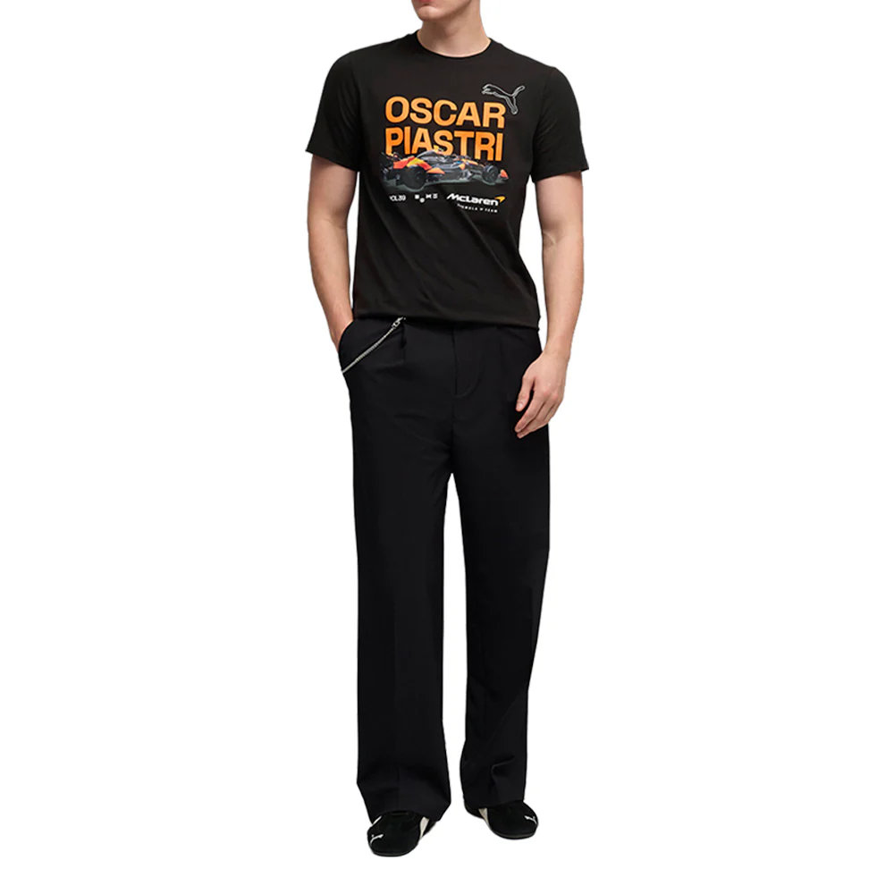 Mclaren Racing Driver Piastri Graphic Crew Neck Short Sleeve T-Shirt - Image 5