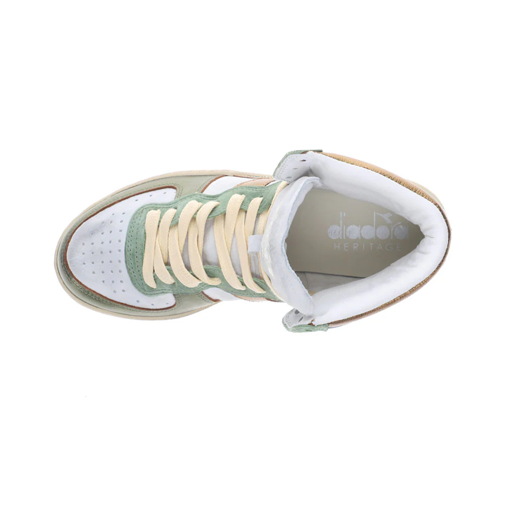 Mi Basket Low Metal Pigskin Used Lace Up Sneakers - Image 4