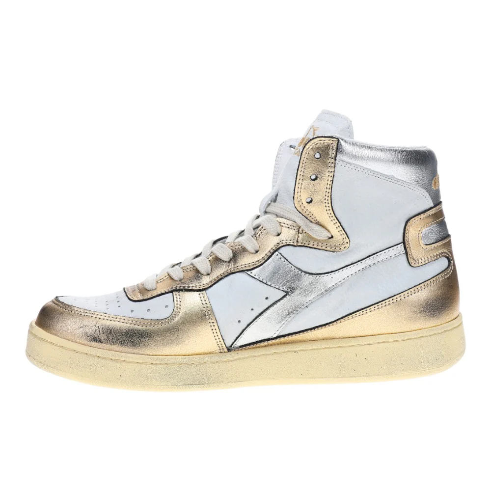 Mi Basket Metallic Pigskin Used High Top Sneakers - Image 3