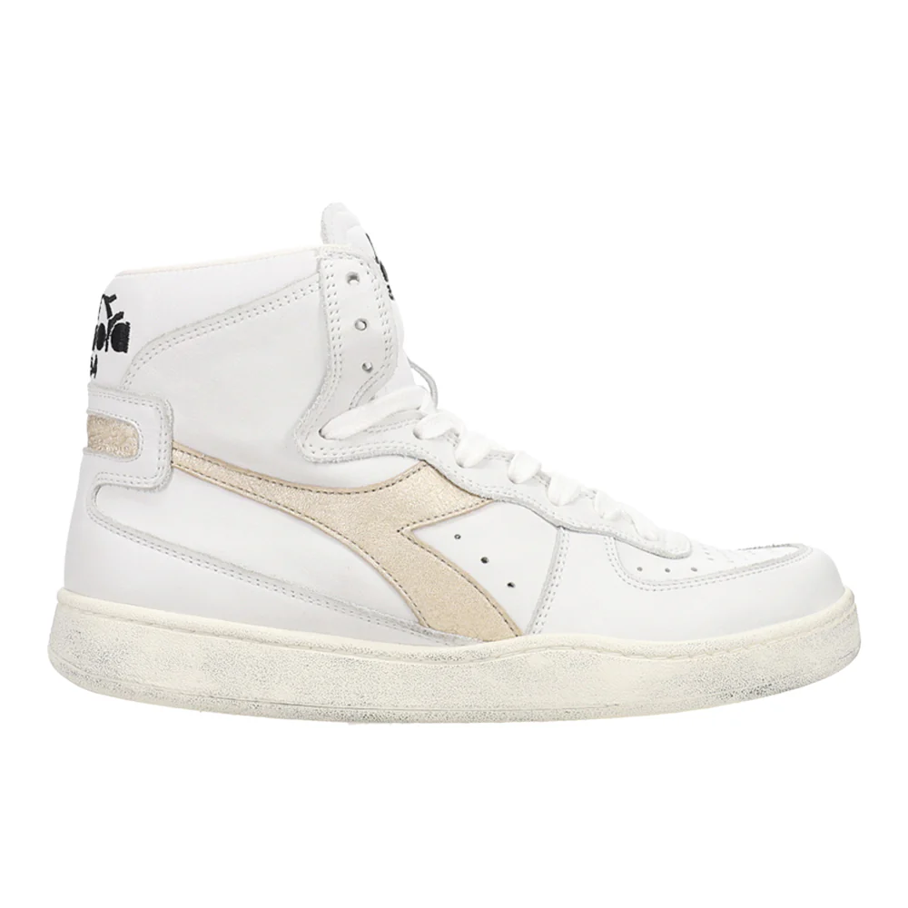 Mi Basket Used Perforated Metallic High Top Sneakers