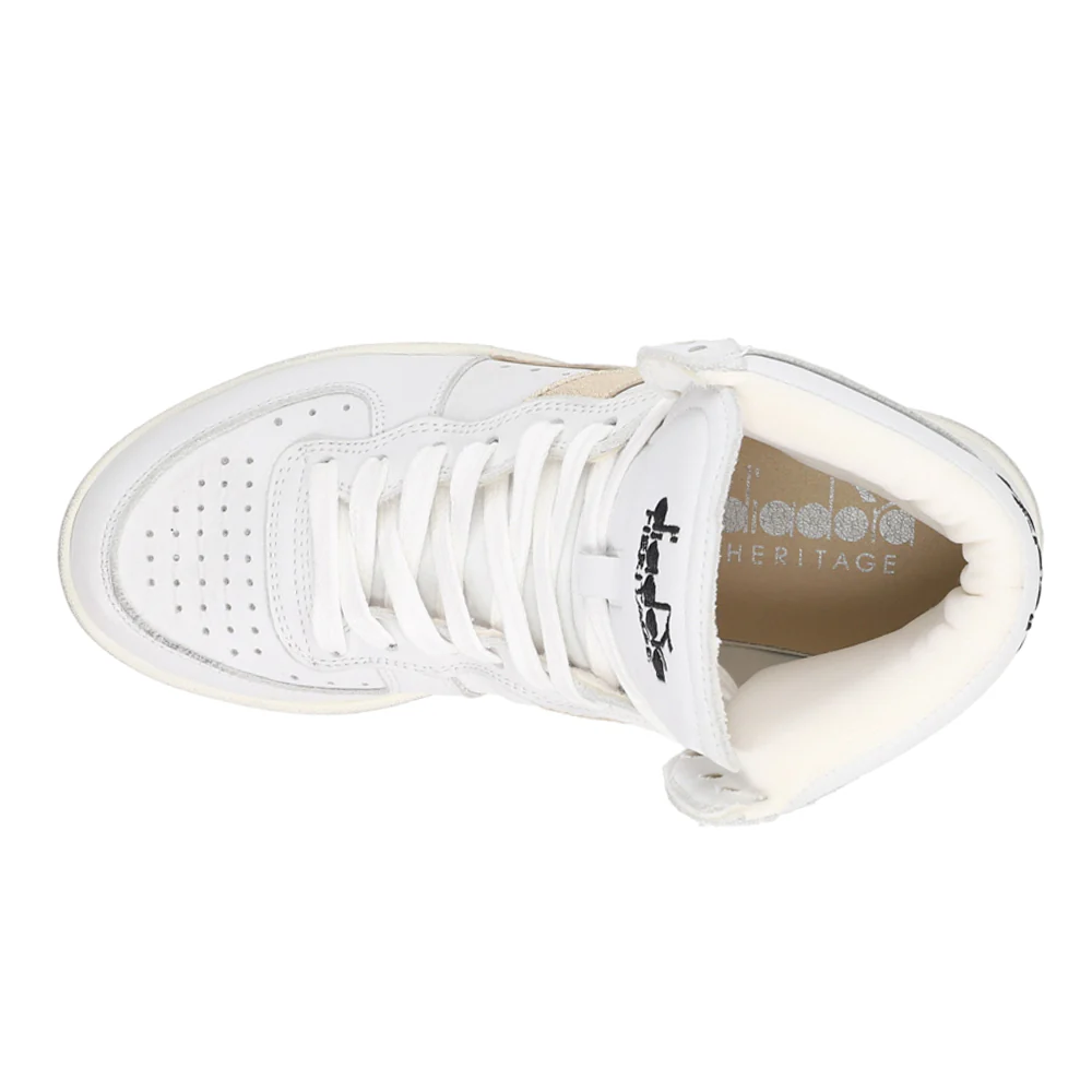 Mi Basket Used Perforated Metallic High Top Sneakers - Image 4
