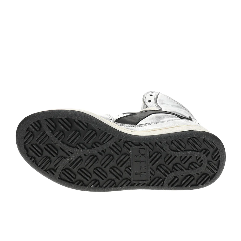 Mi Basket Used Metallic Lace Up Sneakers - Image 5