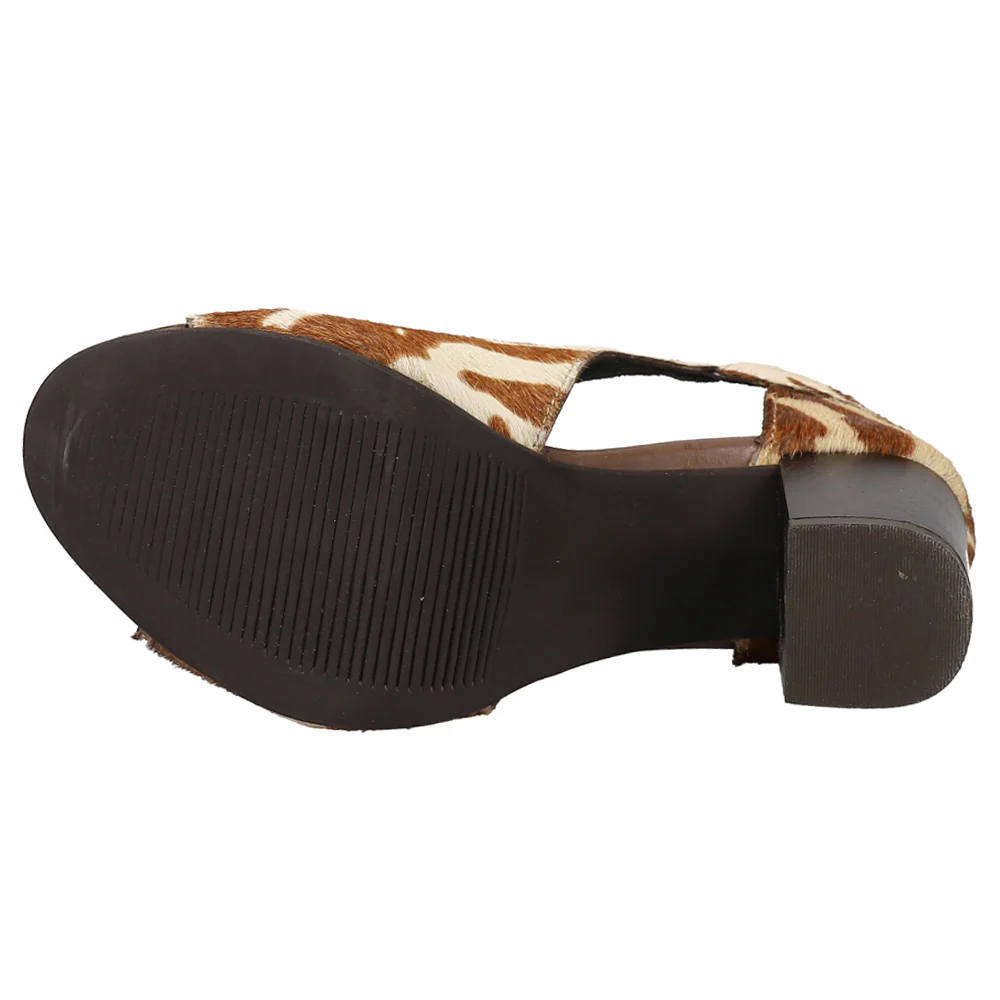 Mika Floral Embossed Block Heel Sandals - Image 5