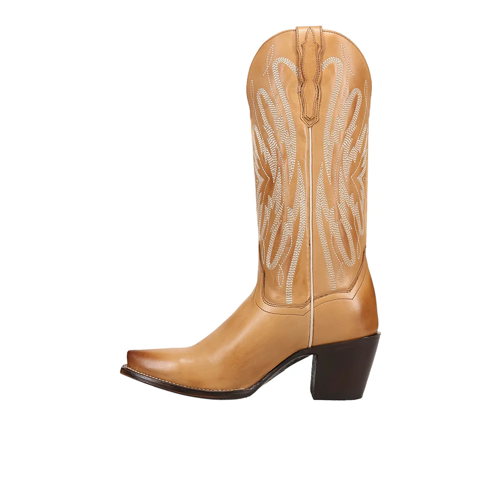 Mila Leather Snip Toe Pull On Cowboy Boots - Image 3