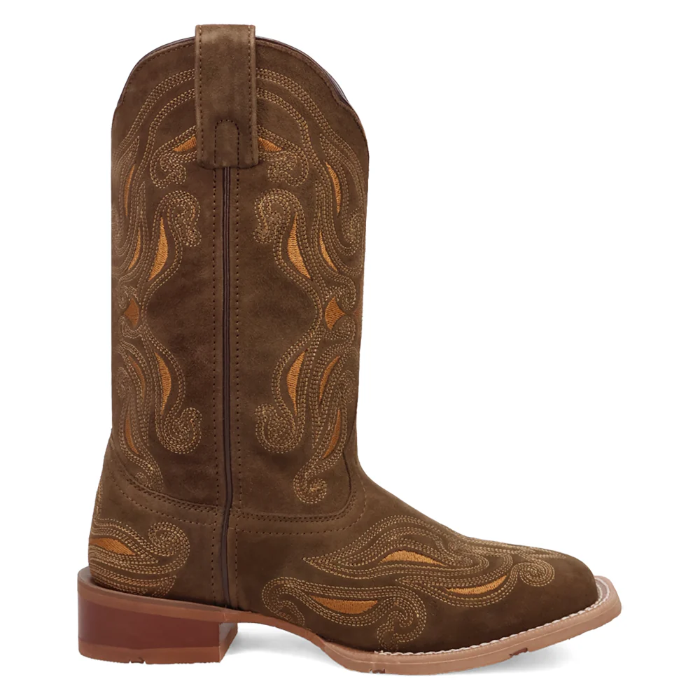 Millie Embroidered Square Toe Pull On Cowboy Boots