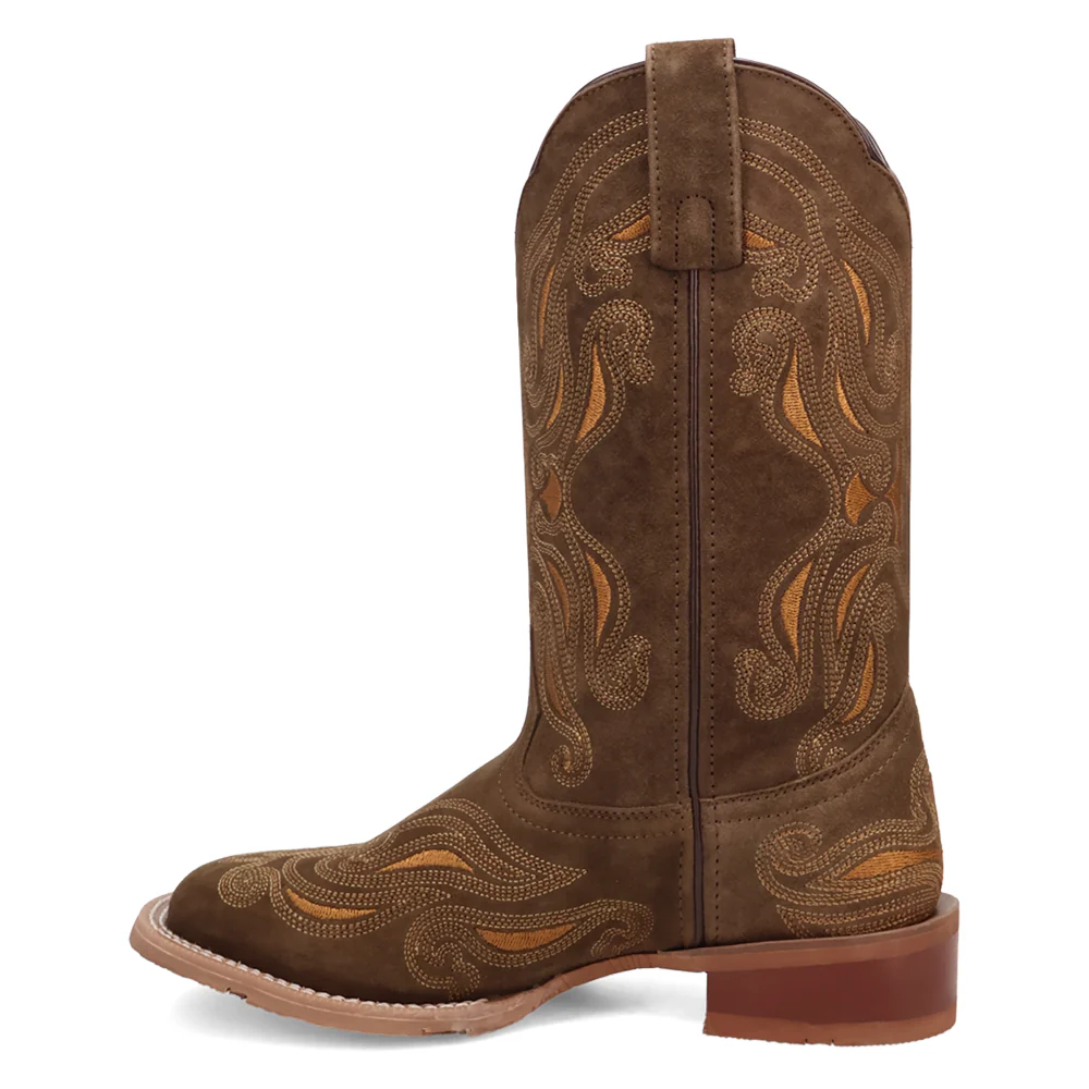 Millie Embroidered Square Toe Pull On Cowboy Boots - Image 3