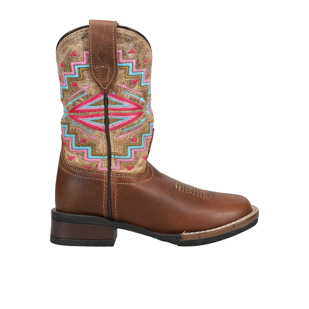 Monterey Aztec Square Toe Cowboy Boots (Little Kid-Big Kid)