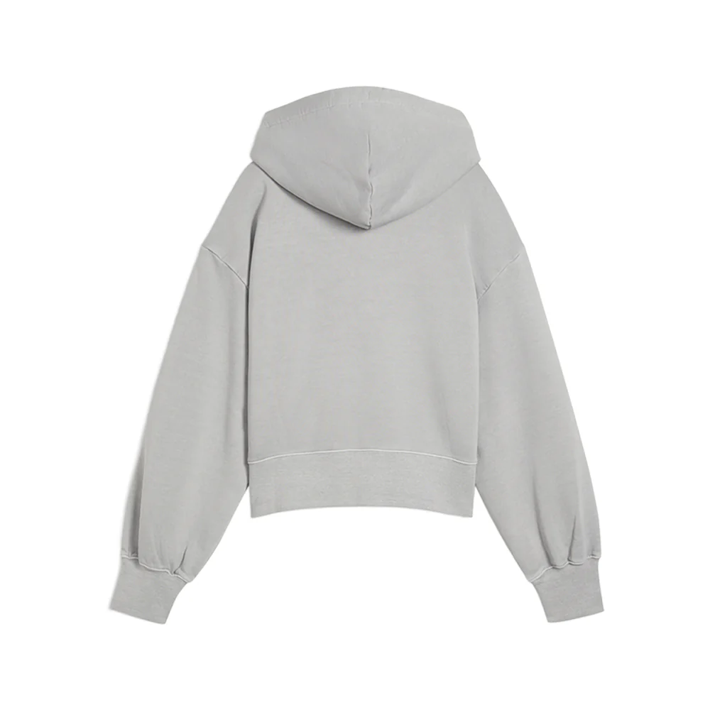 NYC Wardrobe Essentials Boxy Cropped Pullover Hoodie - Image 2