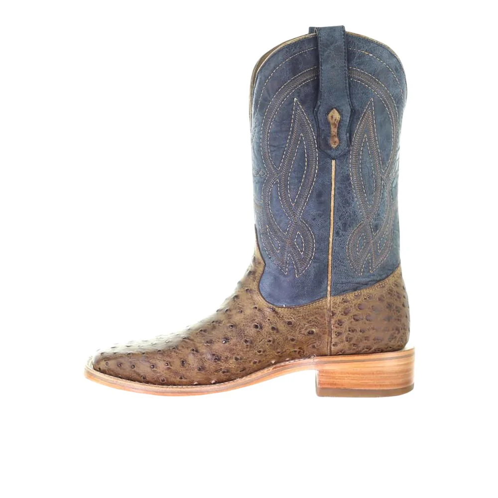 Ostrich Embroidered Square Toe Cowboy Boots - Image 3