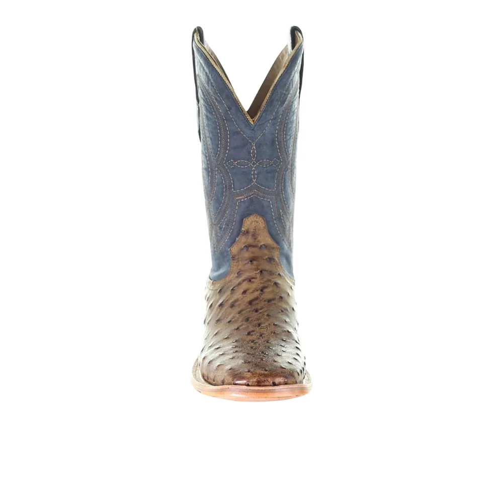 Ostrich Embroidered Square Toe Cowboy Boots - Image 4