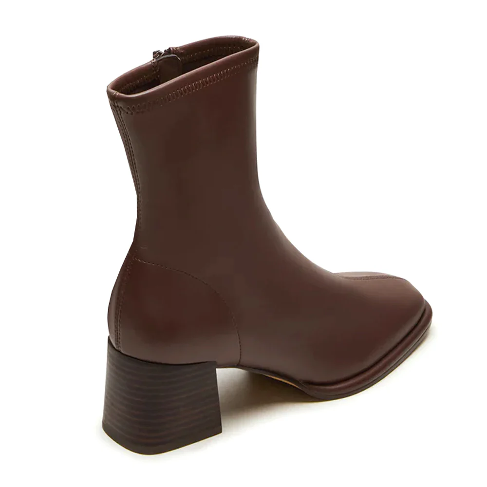 Pammy Square Toe Zippered Boots - Image 3