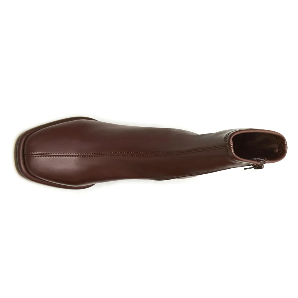 Pammy Square Toe Zippered Boots - Image 4