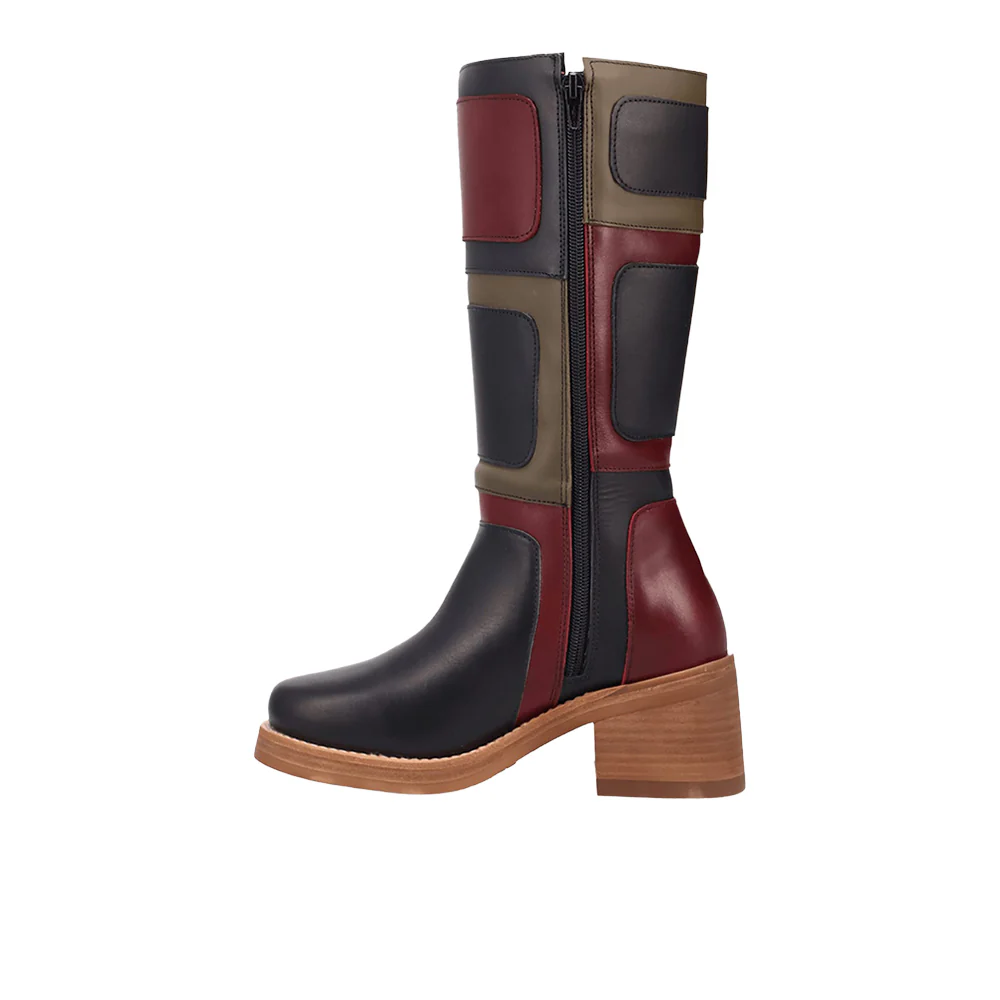 Patches Leather Boots - Image 3