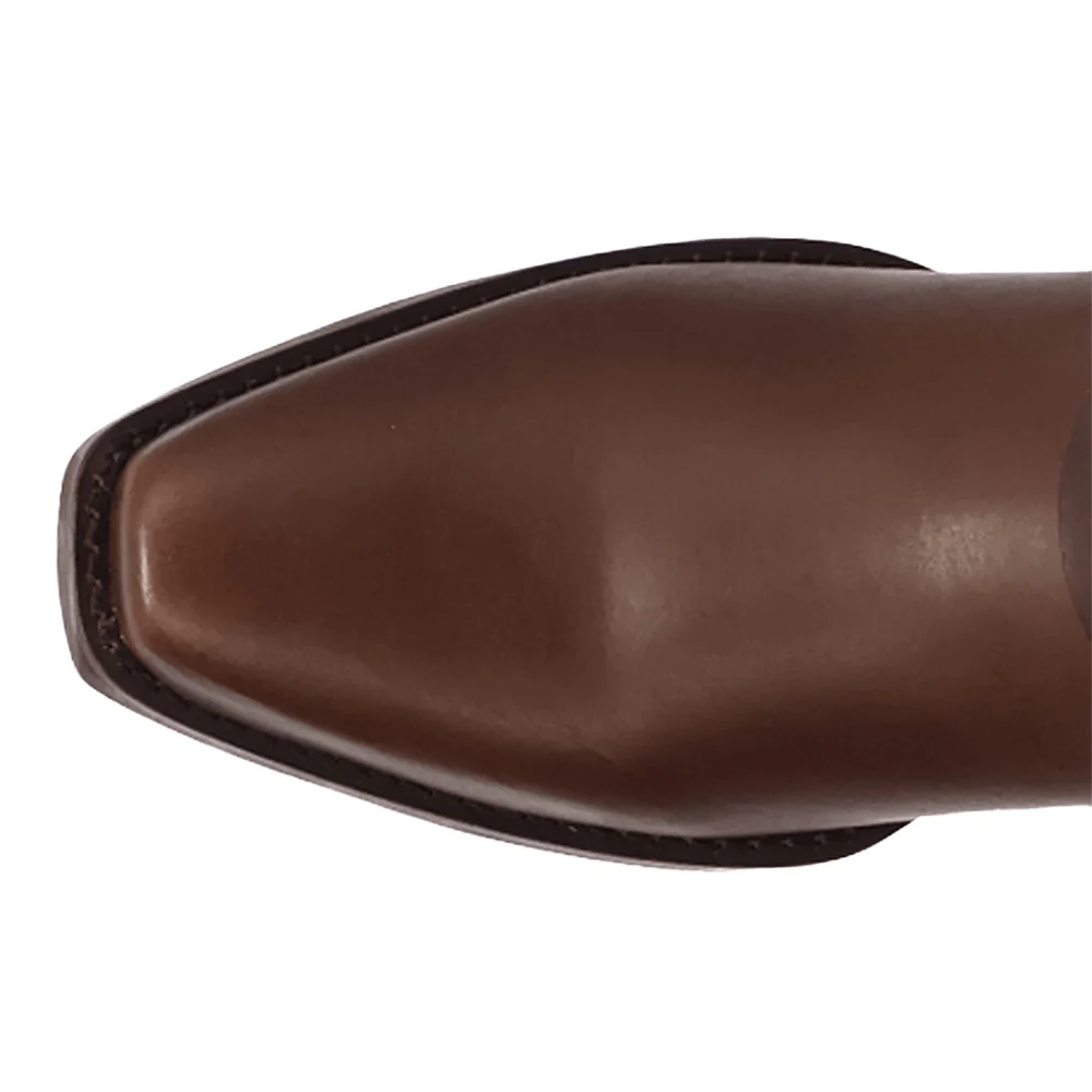 Patriot Leather Square Toe Pull On Boots - Image 4