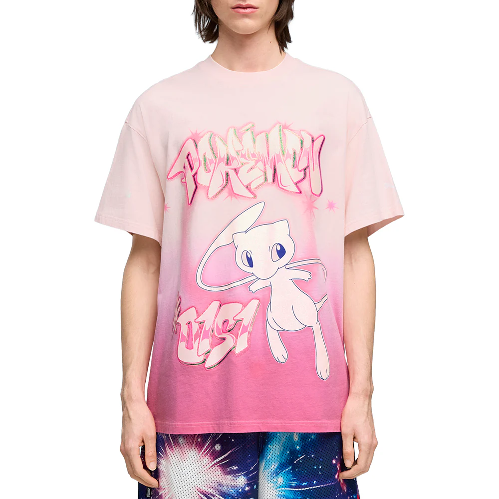 PUMA X POKÉMON Hoops Shiny Mew Graphic Crew Neck Short Sleeve T-Shirt - Image 3