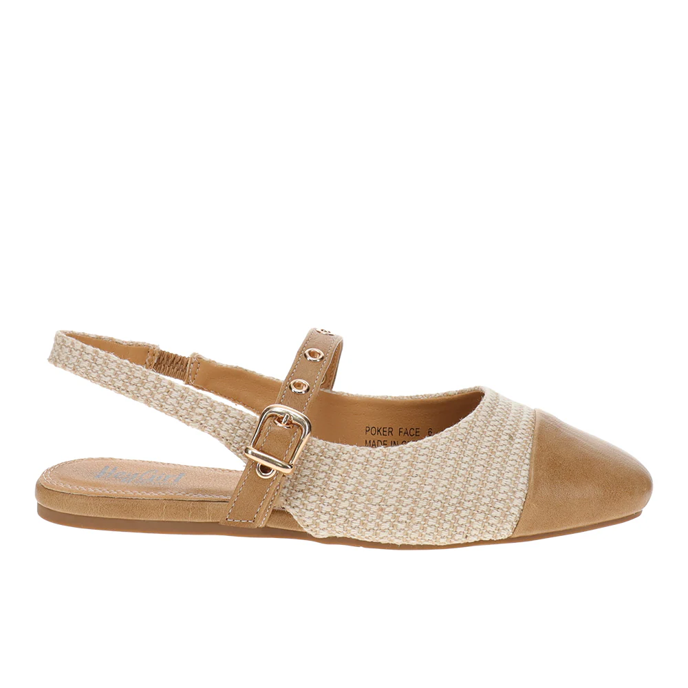Poker Face Slingback Flats