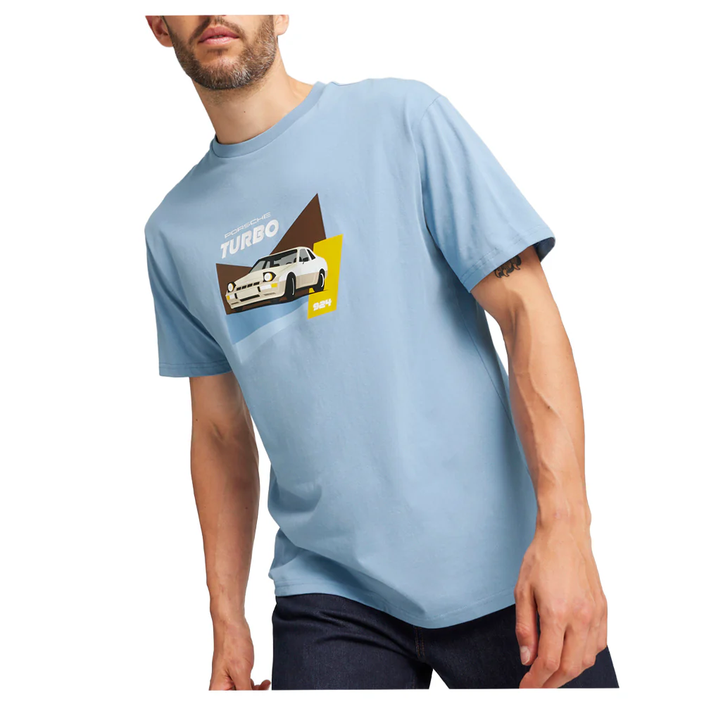 Porsche Legacy 924 Graphic Crew Neck Short Sleeve T-Shirt - Image 3