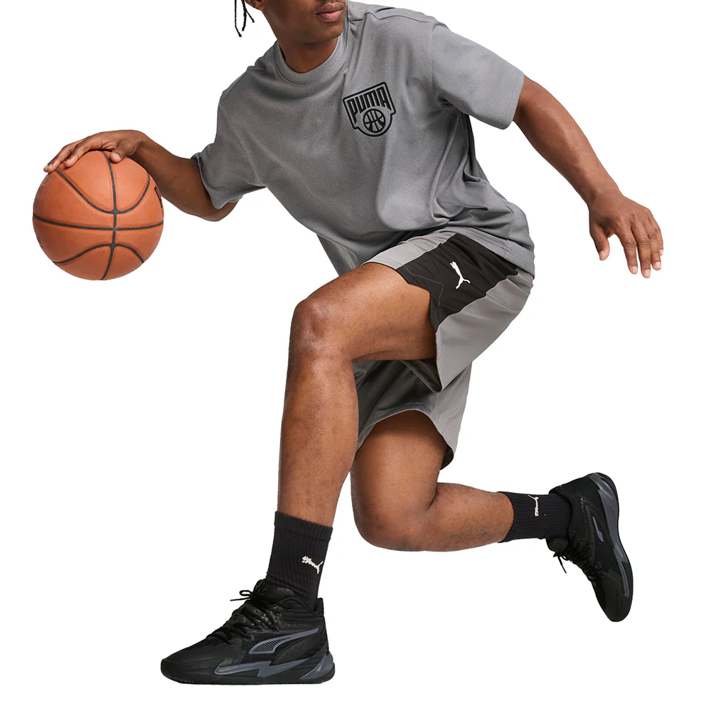 Posterize Basketball Crew Neck Short Sleeve Athletic T-Shirt - Image 5
