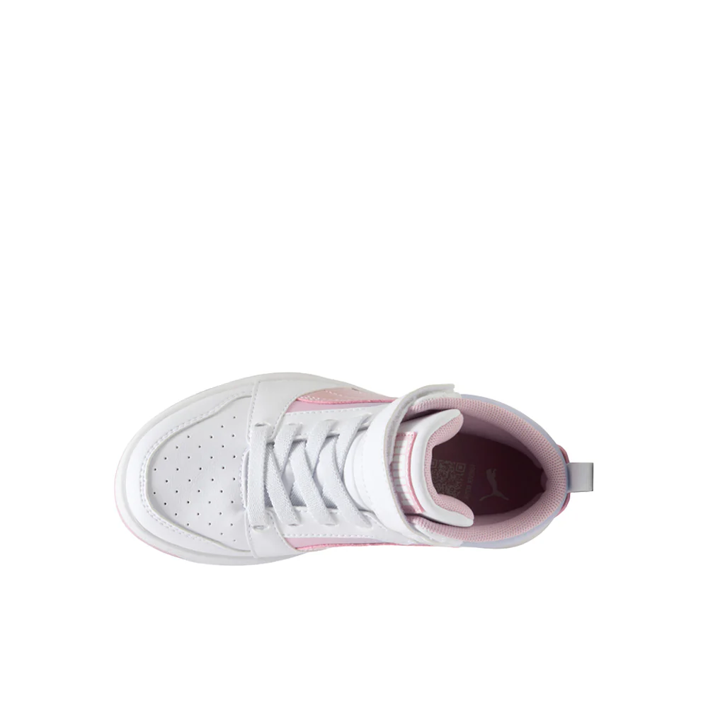 Puma Rebound V6 Mid Blurry Dreams Lace Up Sneakers (Little Kid) - Image 4