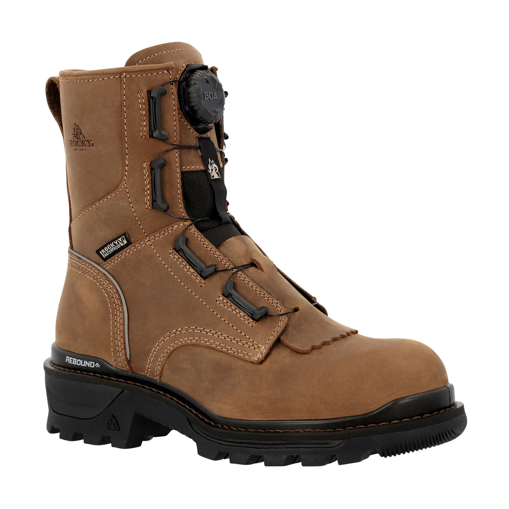 Rams Horn 9 Inch Logger Boa Lace Up Boots - Image 2