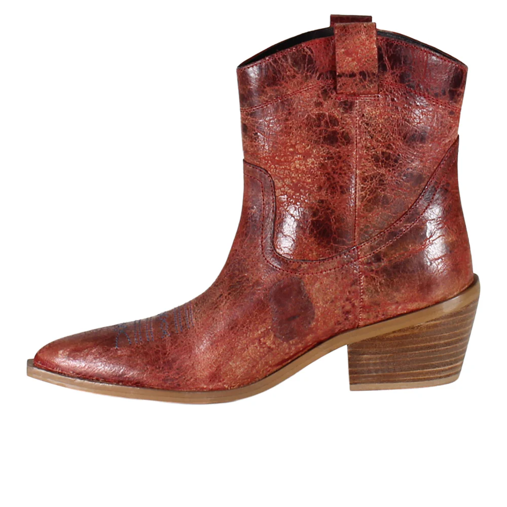 Rave Lion Western Pull On Pointed Toe Booties - Image 3