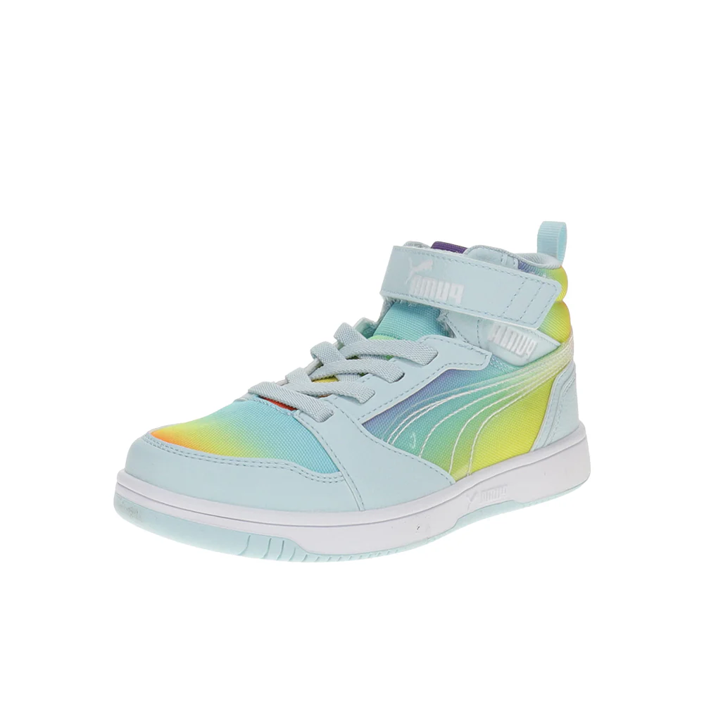 Rebound V6 Mid Rainbow Slip On Sneakers (Little Kid) - Image 2