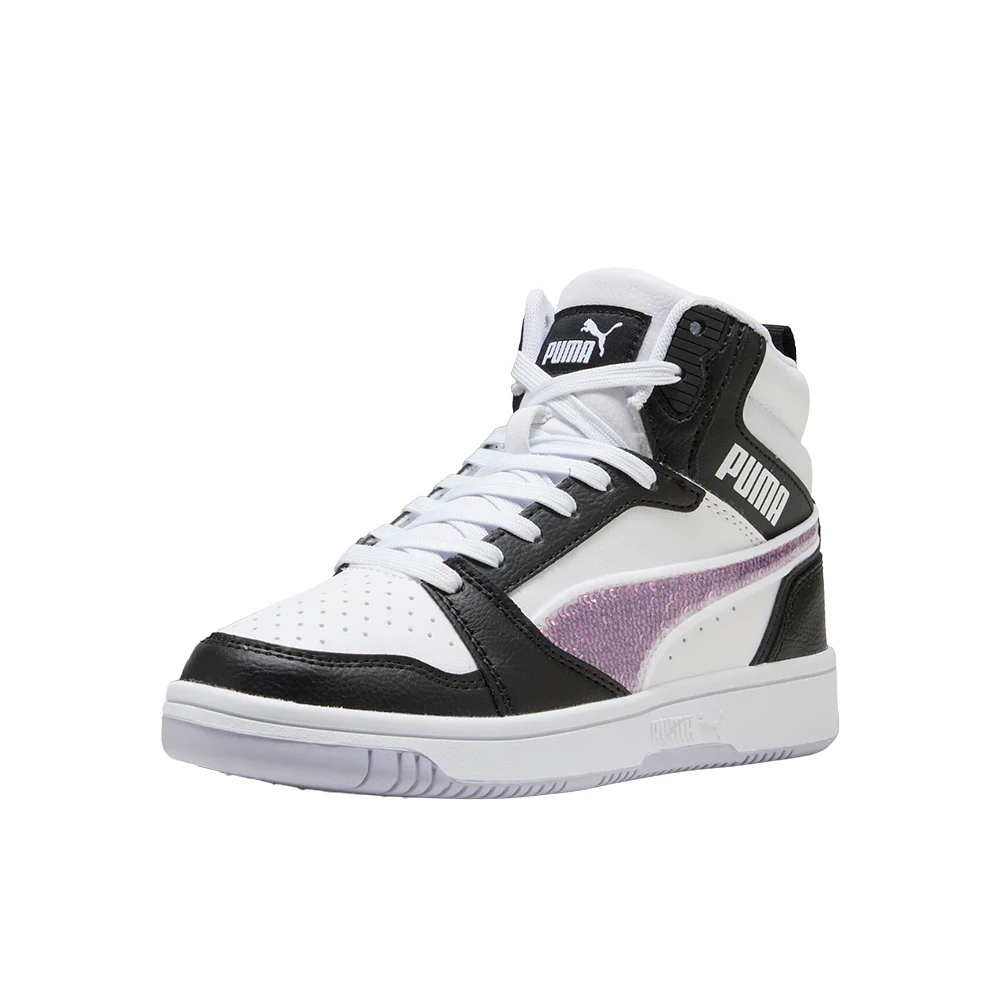 Rebound V6 Mid Sequins Lace Up Sneakers (Big Kid) - Image 2