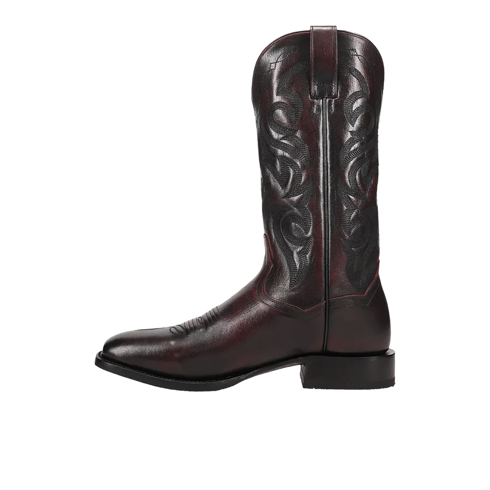 Remington Embroidered Square Toe Pull On Cowboy Boots - Image 3