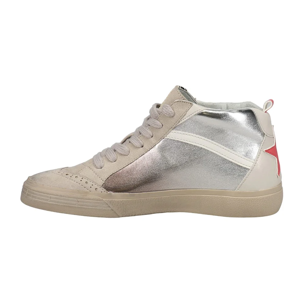 Riley Metallic High Top Lace Up Sneakers - Image 3