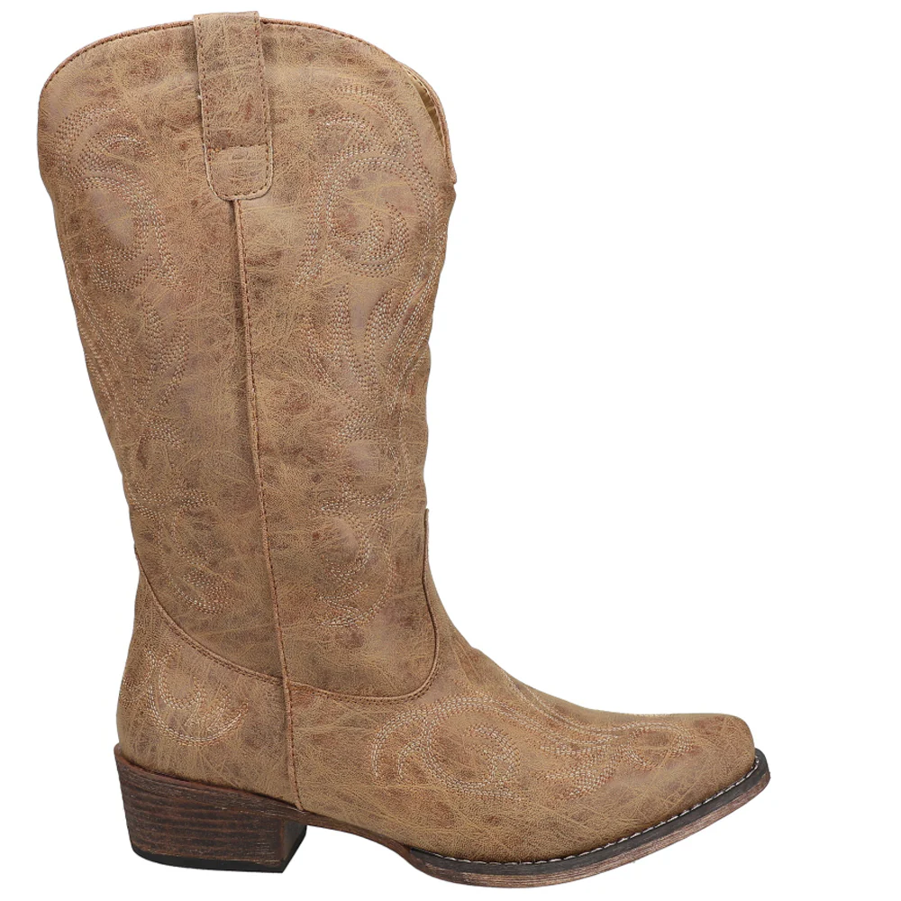 Riley Embroidered Snip Toe Cowboy Boots