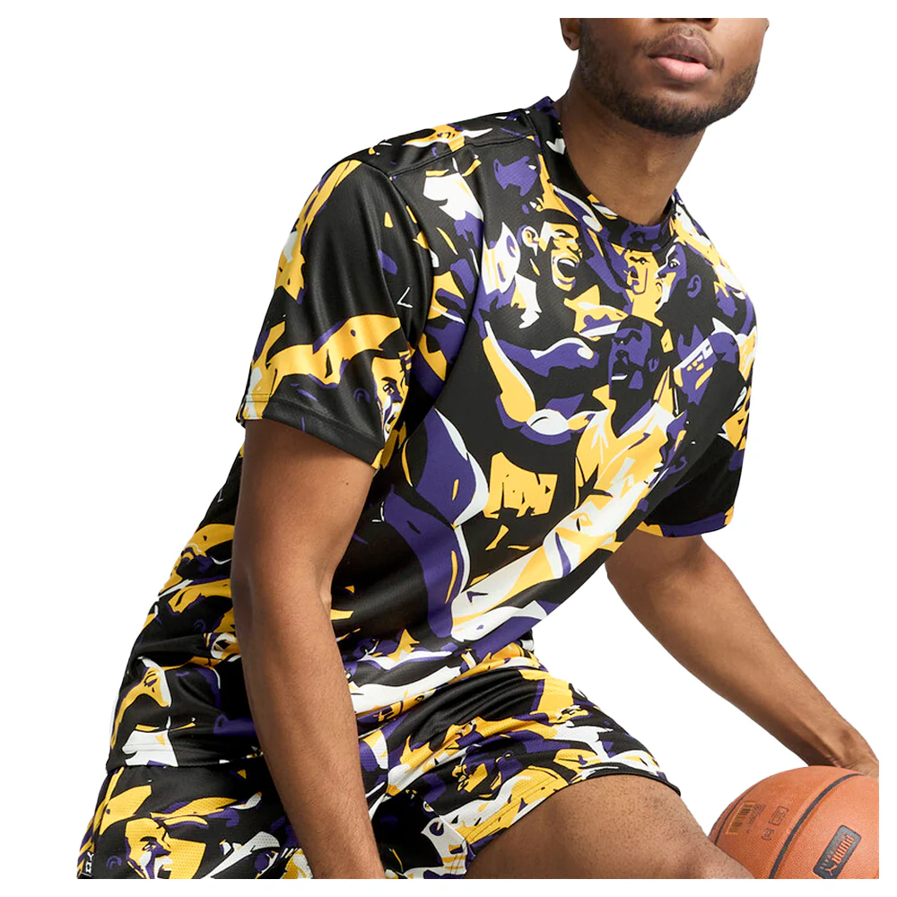 Rival Rage Relaxed Fit Graphic Basketball Crew Neck Short Sleeve T-Shirt - Image 5