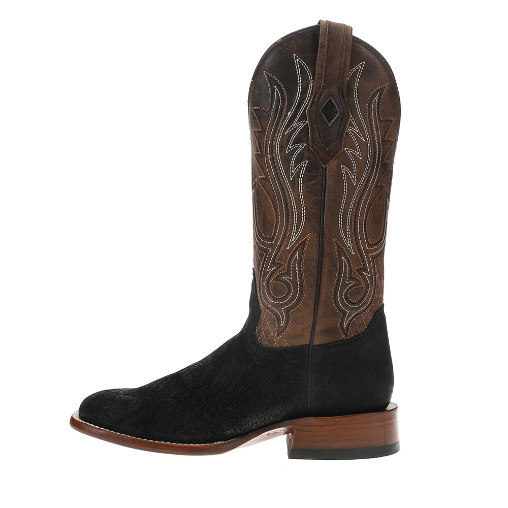 River Horse Embroidered Round Toe Pull On Cowboy Boots - Image 3