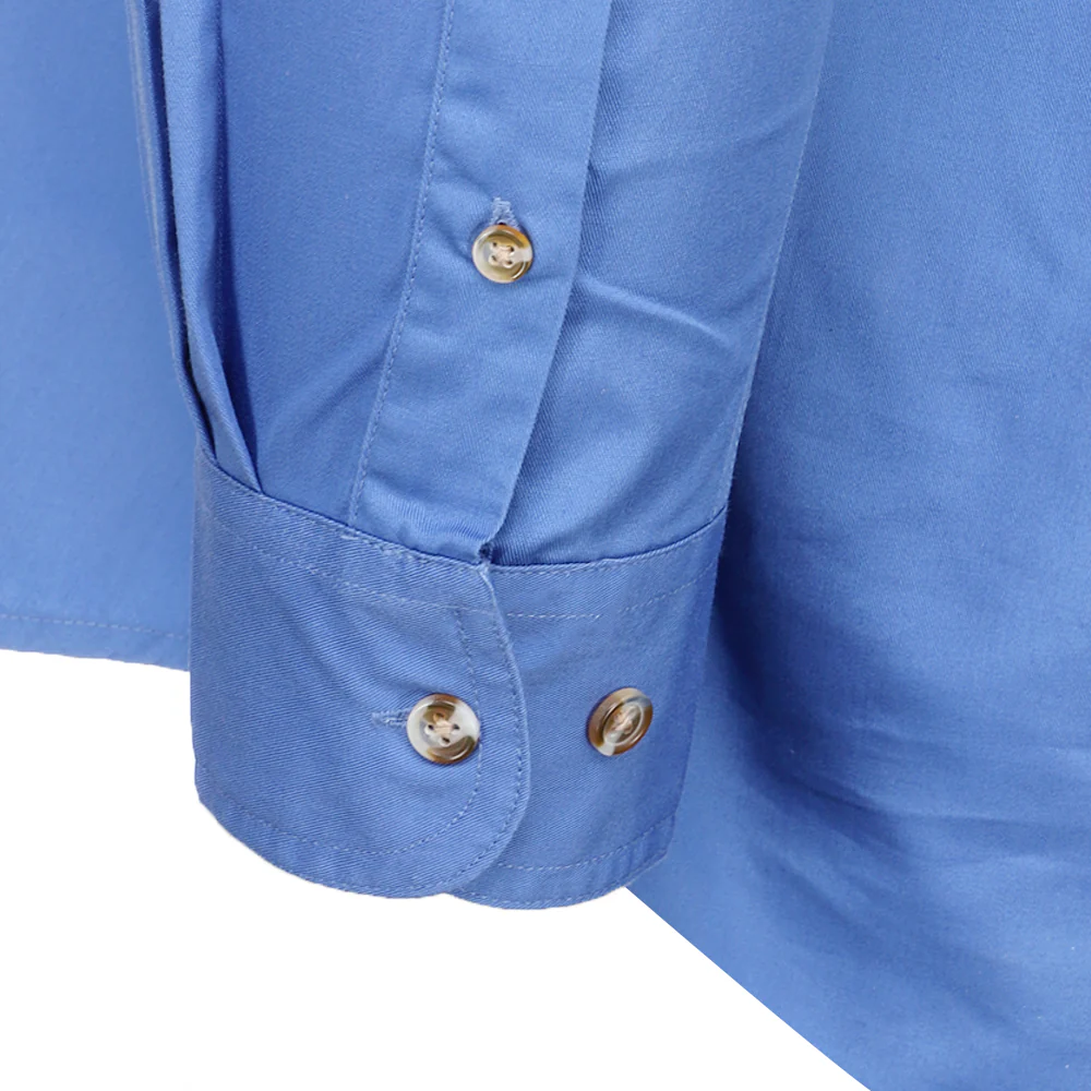 EZCare Woven Collared Long Sleeve Button Up Shirt - Image 5