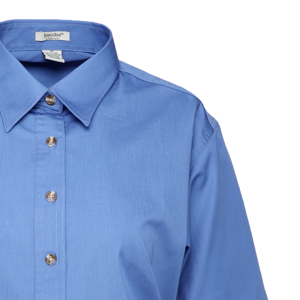 EZCare Woven Short Sleeve Button Up Shirt - Image 3
