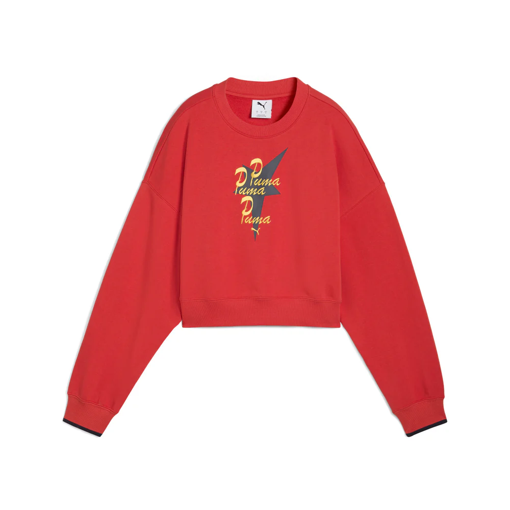 Road To Unity Oversized Graphic Crew Neck Sweatshirt