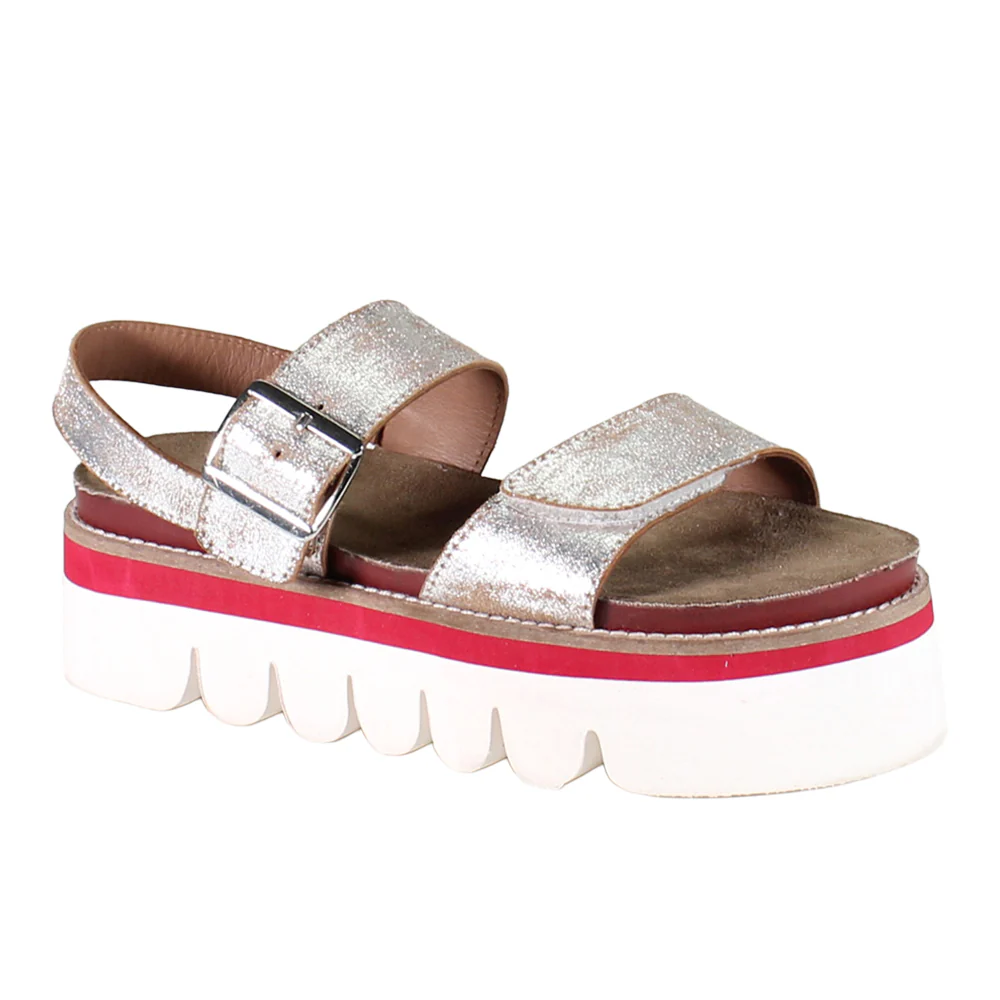 Roly Poly Metallic Platform Sandals - Image 2