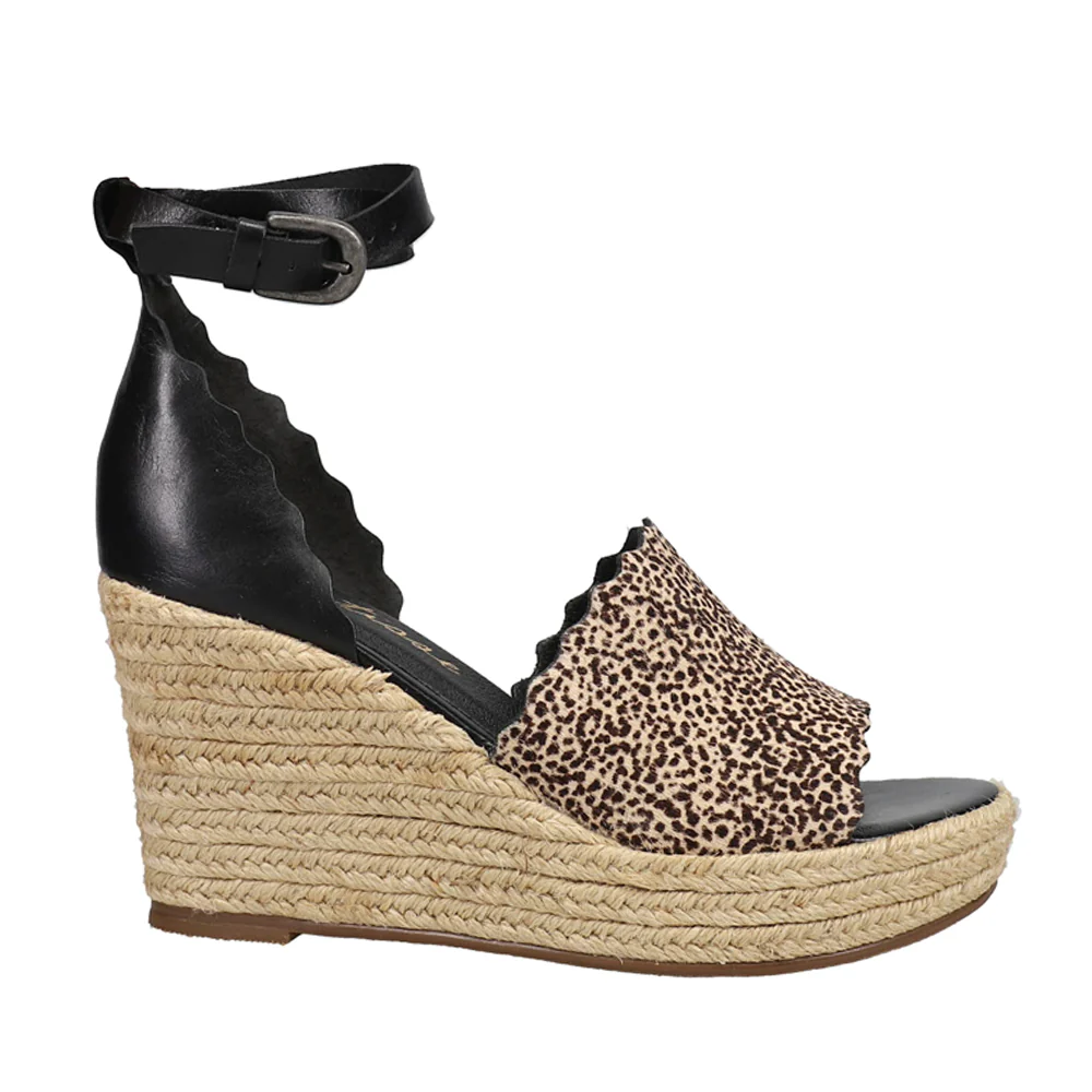 Roma Leopard Espadrille Wedge Sandals