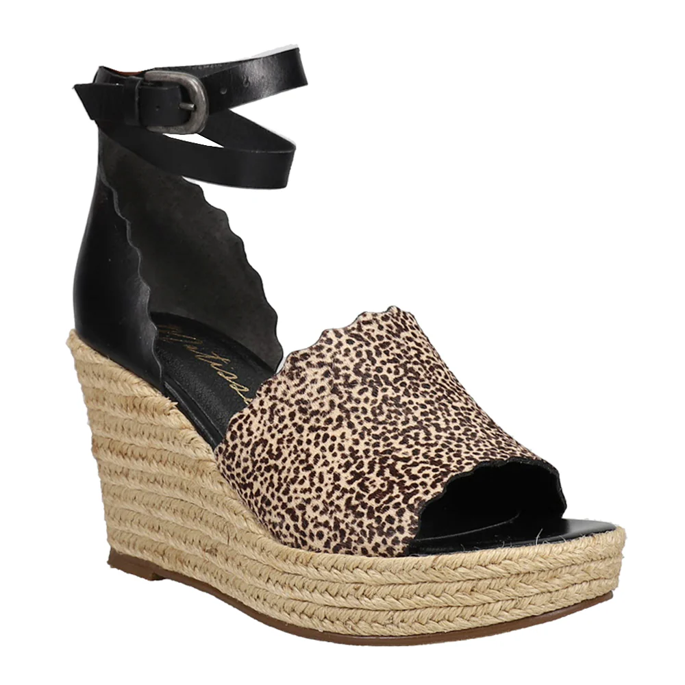 Roma Leopard Espadrille Wedge Sandals - Image 2
