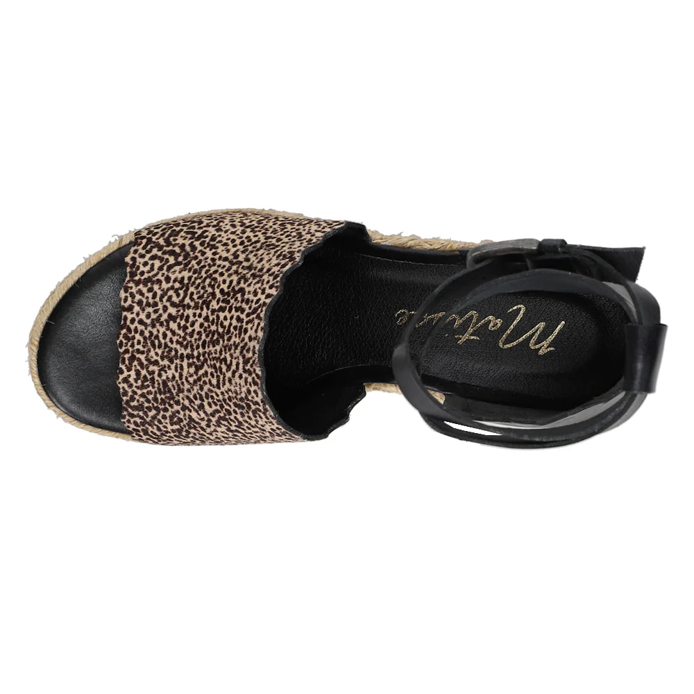 Roma Leopard Espadrille Wedge Sandals - Image 4